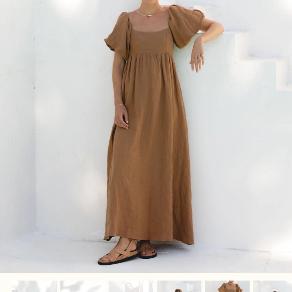 French Riviera Linen Dress